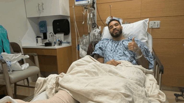 Jayson Tatum took to Instagram on Wednesday afternoon while recovering from surgery.